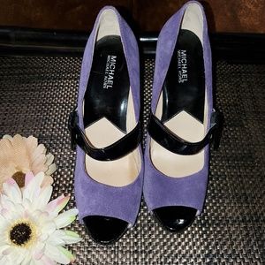 Purple Suede Mary Jane Heels